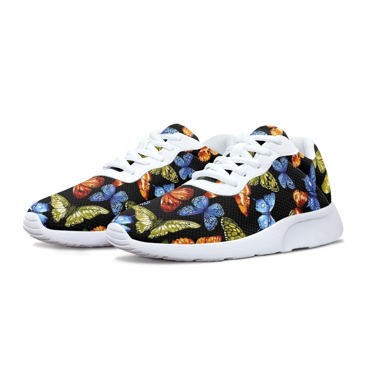 Butterfly Color Print for Women Training Yoga Casual Shoes Cozy Shock Absorbing Non-slip Ladies Sneaker for Outdoor Jogging Shoe