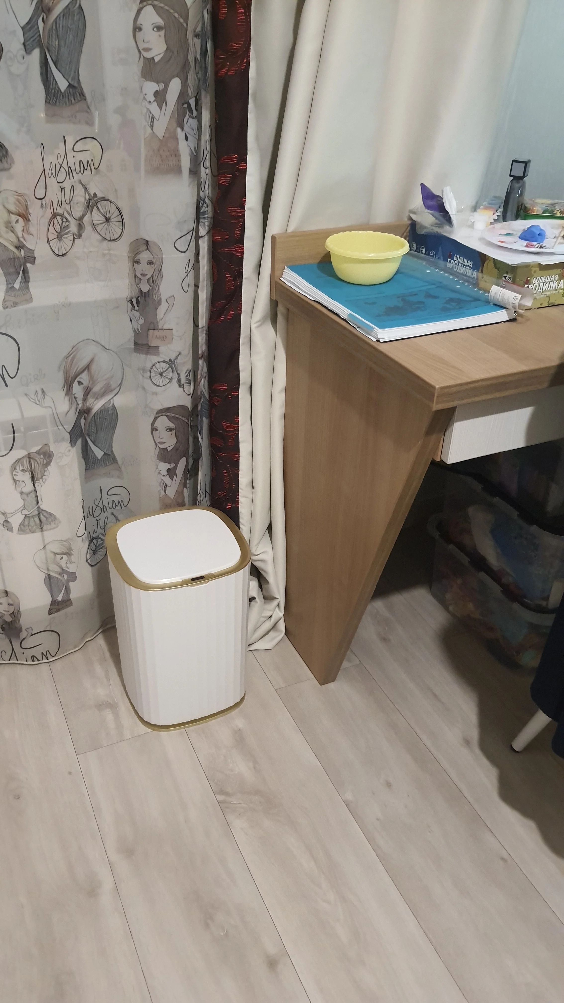 Gold Trash Can Smart Sensor Automatic Bin photo review