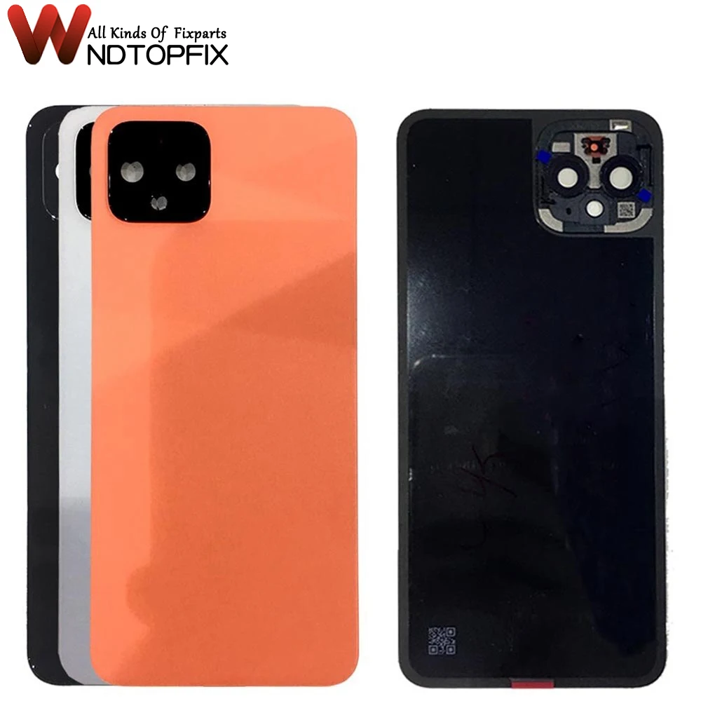 

Full New For HTC Pixel 4 XL Back Battery Cover Rear Door Housing Case Replacement Google Pixel 4 Battery cover With Lens + Glue