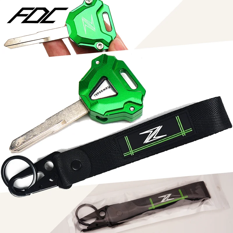 

For Kawasaki Z900 Z650 Z1000 Z400 Z1000SX Z900RS Motorcycle CNC Key Case Cover Shell Protector and Keychain Key Ring Accessories