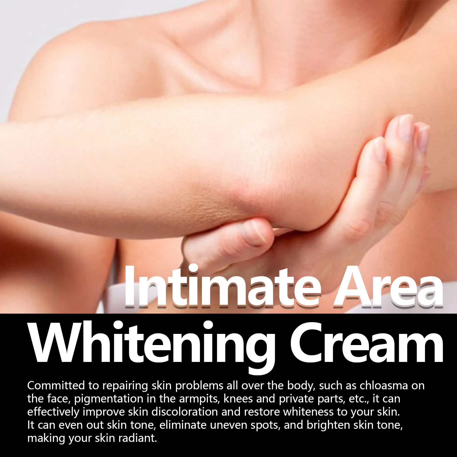 Crema sbiancante per il corpo rimozione delle macchie scure illumina le parti intime gomiti ginocchia schiarente melanina ascellare crema sbiancante per ascelle 6