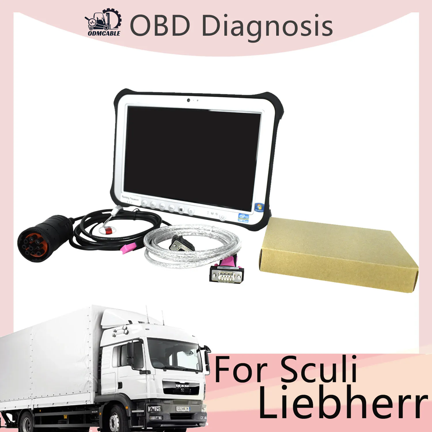 

untuk Liebherr Perangkat Lunak Diagnostik SCULI Diagnostik untuk Liebherr Crane Ekskavator Truck Diagnostic Liebherr with FZ G1