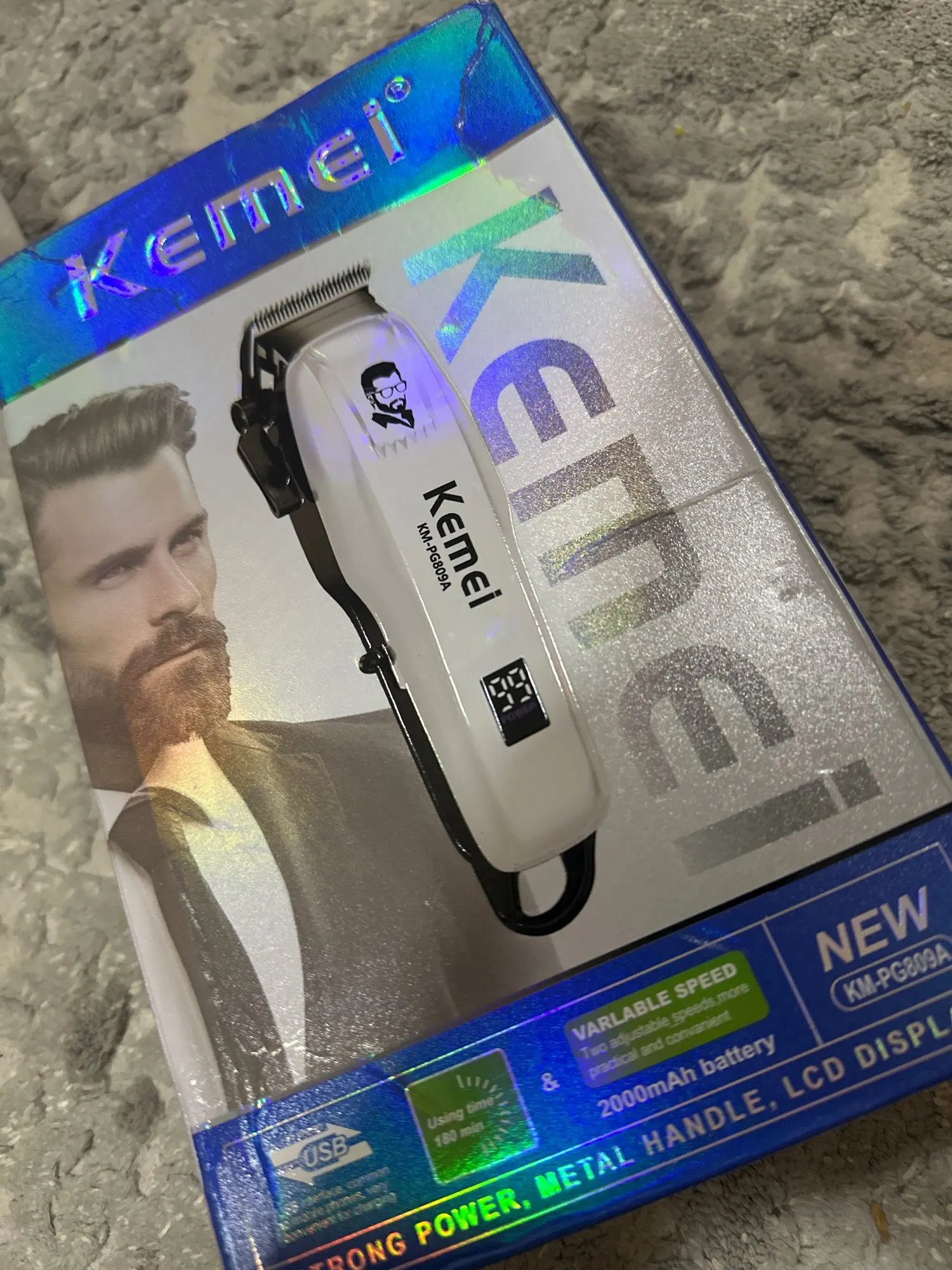 Kemei Professional Hair Clipper Rechargeable Hair Trimmer photo review