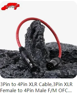 XLR-Kabel, 3-poliger Stecker auf Buchse, Kanonen-Mikrofonleitung für Pro-Aufnahmen, Verlängerungskabel, symmetrischer XLR-Mixer, Lautsprecher, Verstärker, Live – Detail 24