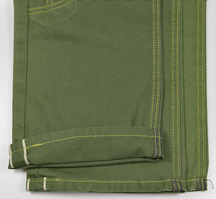 11 oz ArmyGreen Selvedge Denim Fabric Premium Selvage Jeans Cloth Manufacturers Denim Material Supplier W181318