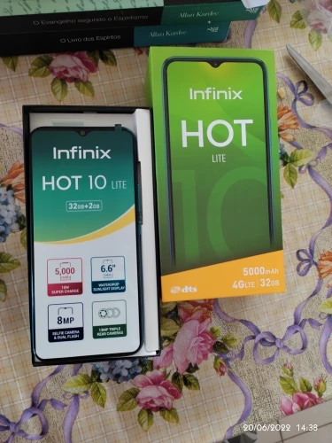 Infinix hot 10 lite Global Version 2GB 32GB Smart Phone 6.6''HD 1600*720P 5000mAh Battery 13MP Camera Helio A20