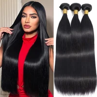 Extensions de cheveux humains brésiliens lisses 12A, non traités, vierges, pour femmes, à coudre 1