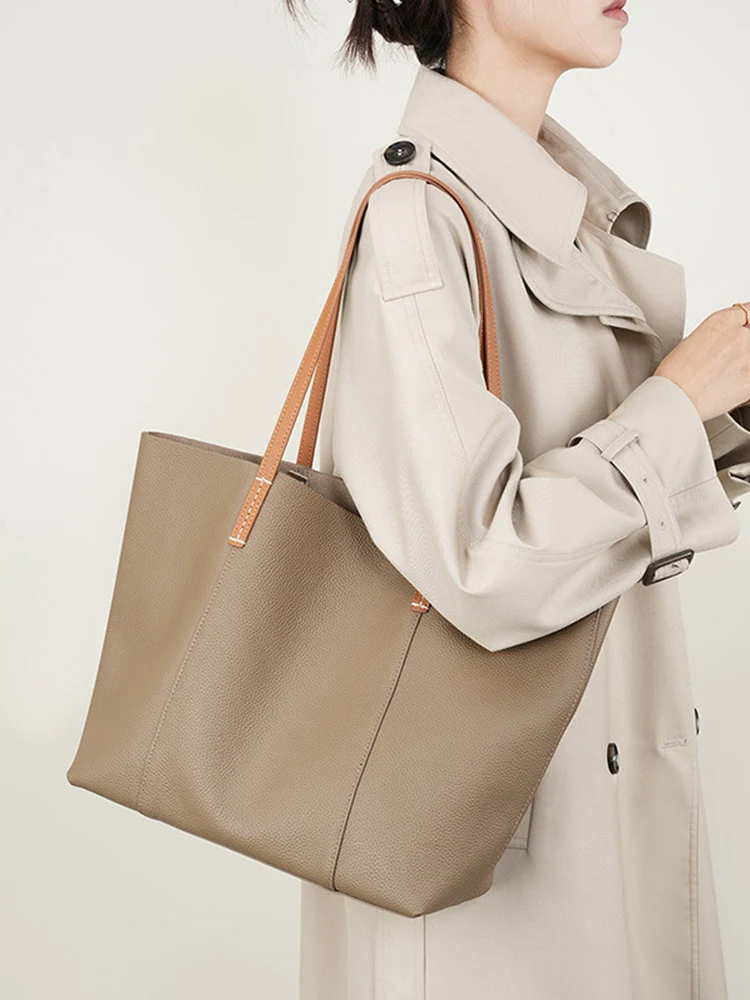 Zency Women's Tote Bag Genuine Leather Handbag Large