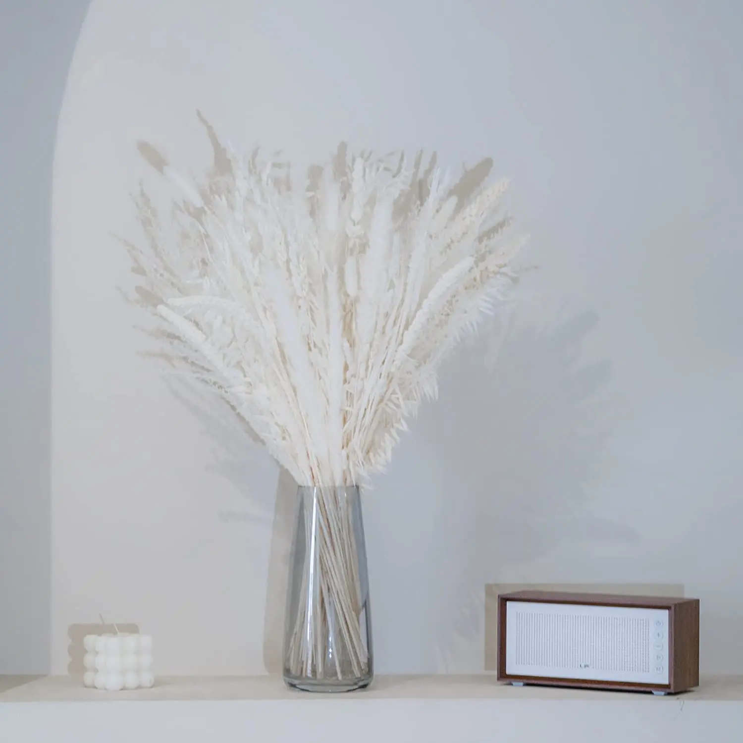 

70 pcs natural reed dried flower bohemian living room bouquet, suitable for living room, bedroom decoration, wedding decoration