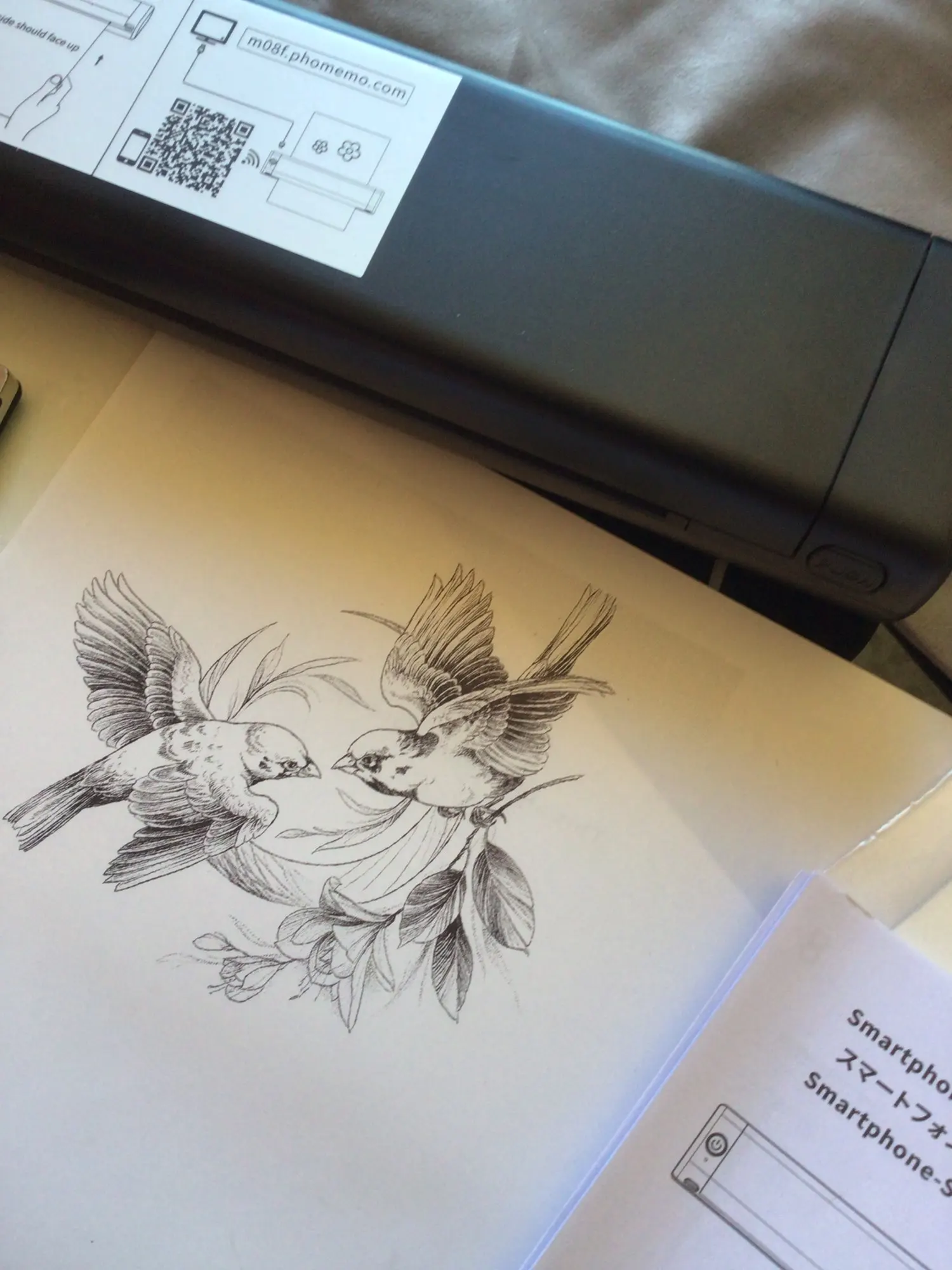 Attachment image review on M08F A4 Portable Thermal Printer