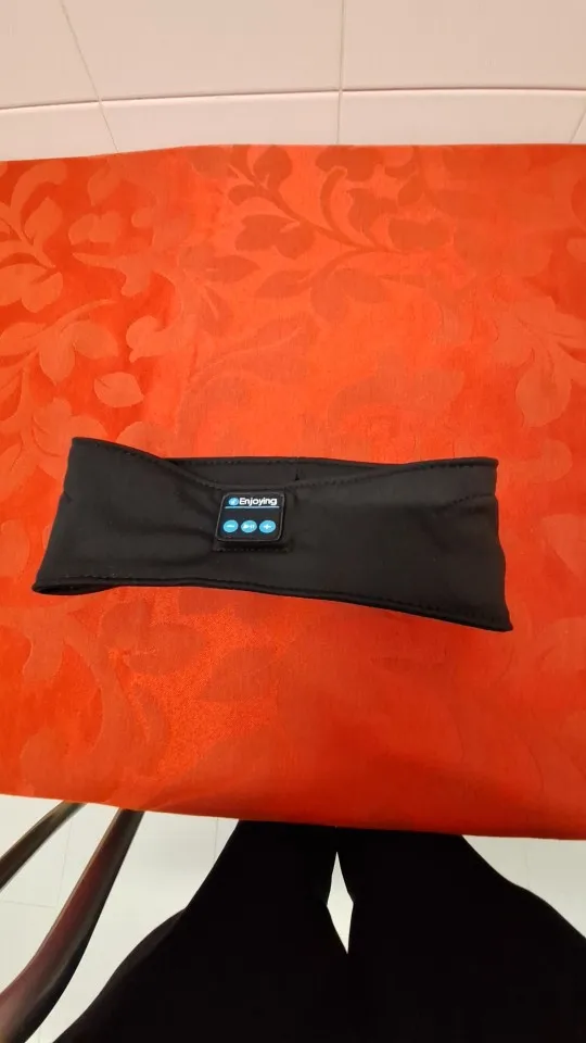 Fone-Auriculares deportivos inalámbricos con Bluetooth, diadema elástica para dormir, máscara de ojos para música photo review