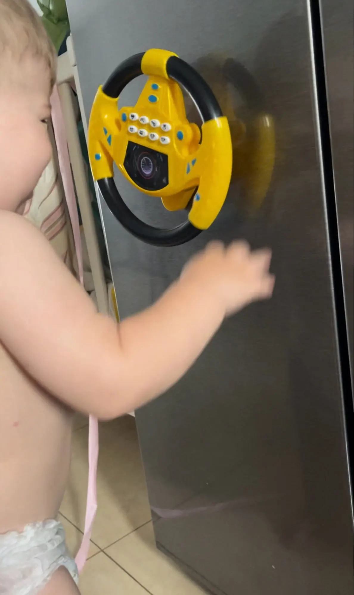 Infant Shining Eletric Simulation Steering Wheel Toy with Light Sound Kids Early Educational Stroller Steering Wheel Vocal Toys photo review