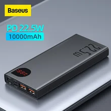 Baseus Power Bank 10000mAh s 20W PD Fast Charging Powerbank Přenosná nabíječka baterií PoverBank pro iPhone 12Pro Xiaomi Huawei