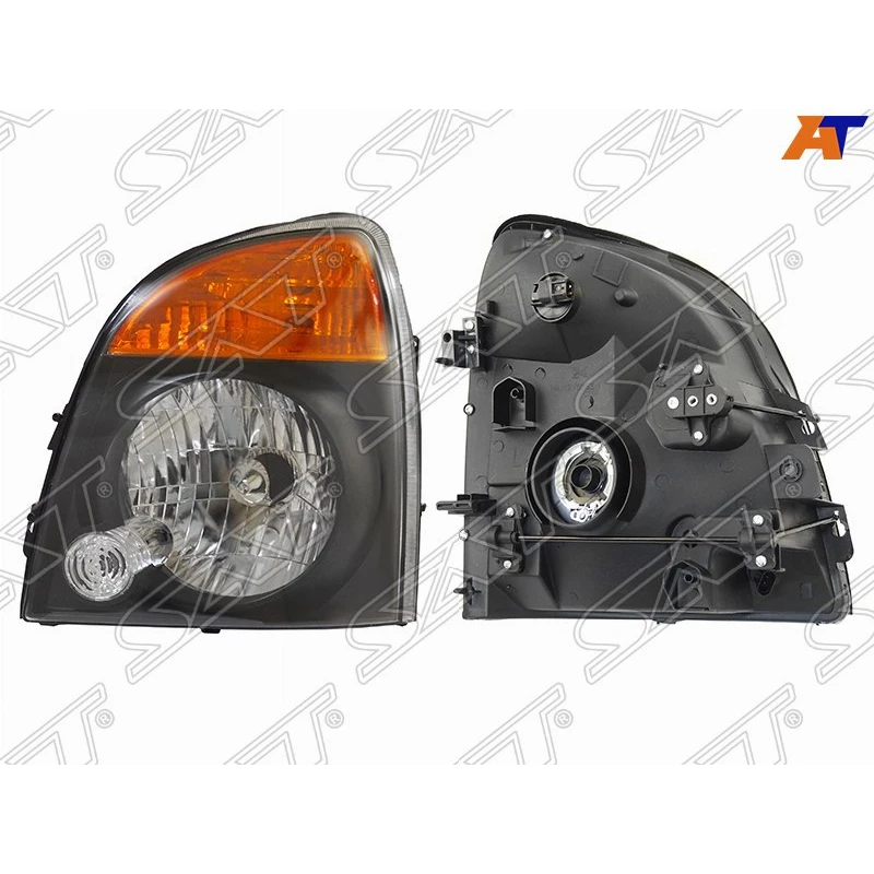 Фара Hyundai Porter 12-18 (Слева/ Галоген/ Ручная регулировка/ Чёрная)