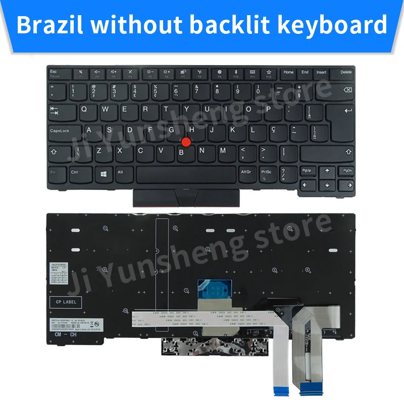 Teclado Lenovo-thinkpad us pt sp Reino Unido br ru kr E480 E485 E490 E495 L380 L390 L480 T480s L490 T490 T14 01yp280 - Imagem 4