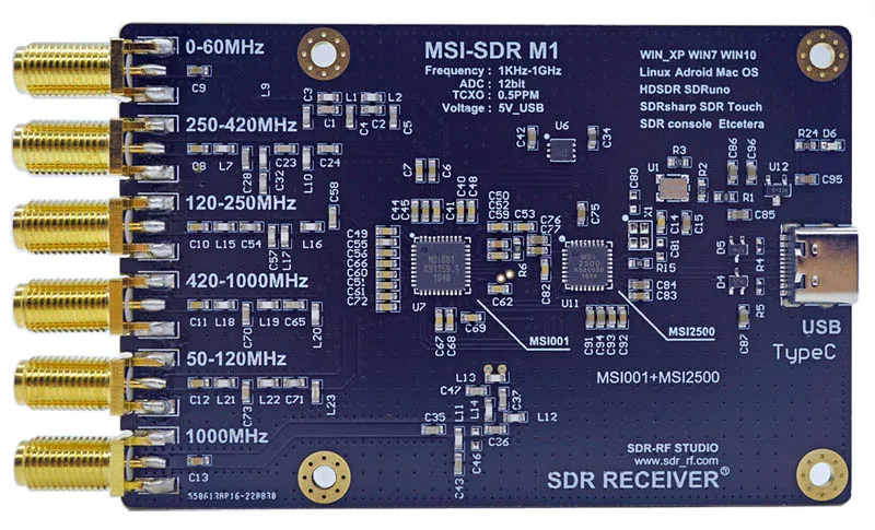 RSP1 Msi2500 Msi001 все диапазонные SDR приемник 1ppm TCXO MSI-SDR ...