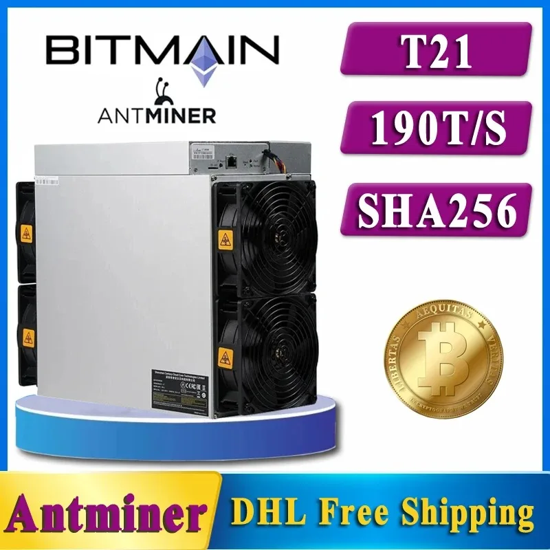 

BITMAIN Antminer T21 190T 3610W BTC Биткоин Майнер с блоком питания