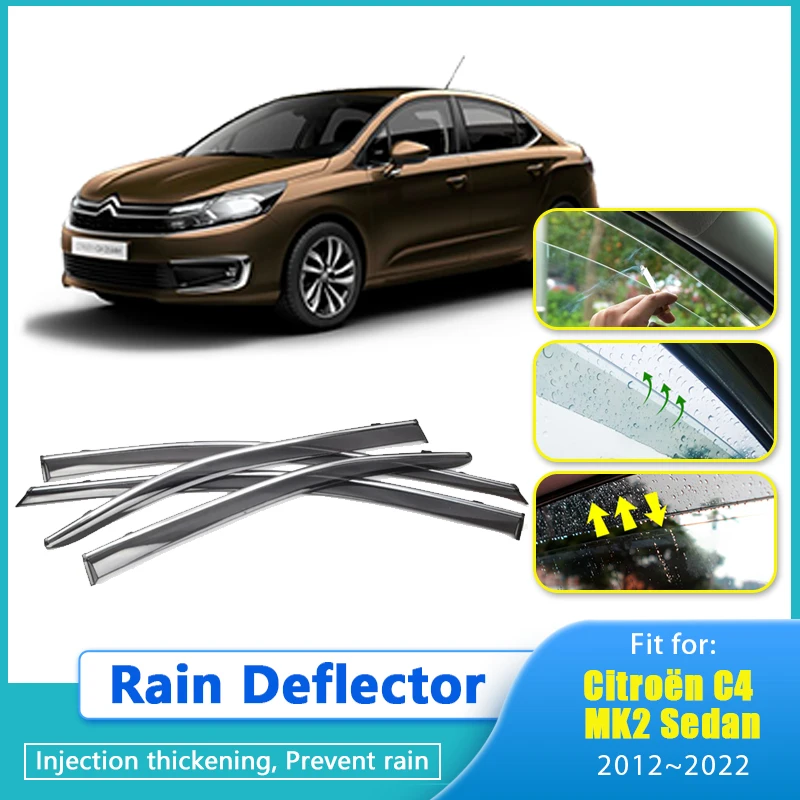 Windabweiser Für Citroen C4 Cactus 2014-2022 - 2-teiliges Set Aus Acryl