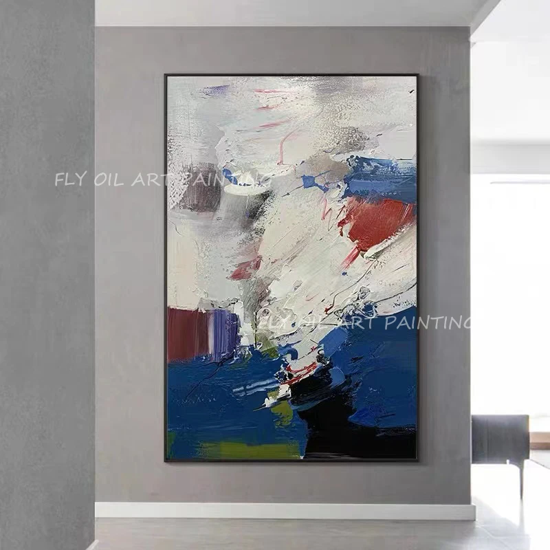 

Blue Grey Artwork New Design 100% Handmade Wall Art Home Decor Canvas Room Paintings Decorative Wall Paintings