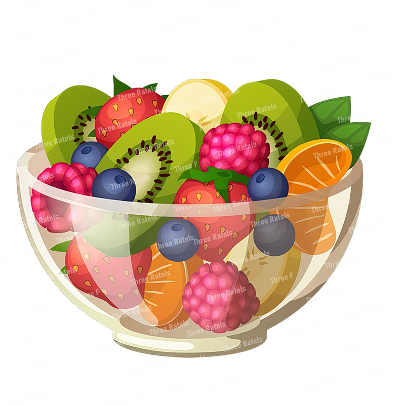thumbnail image 1 of Pegatina decorativa para nevera de cocina con forma de fruta de dibujos animados de frambuesa linda Three Ratels CO22, 1 of 5