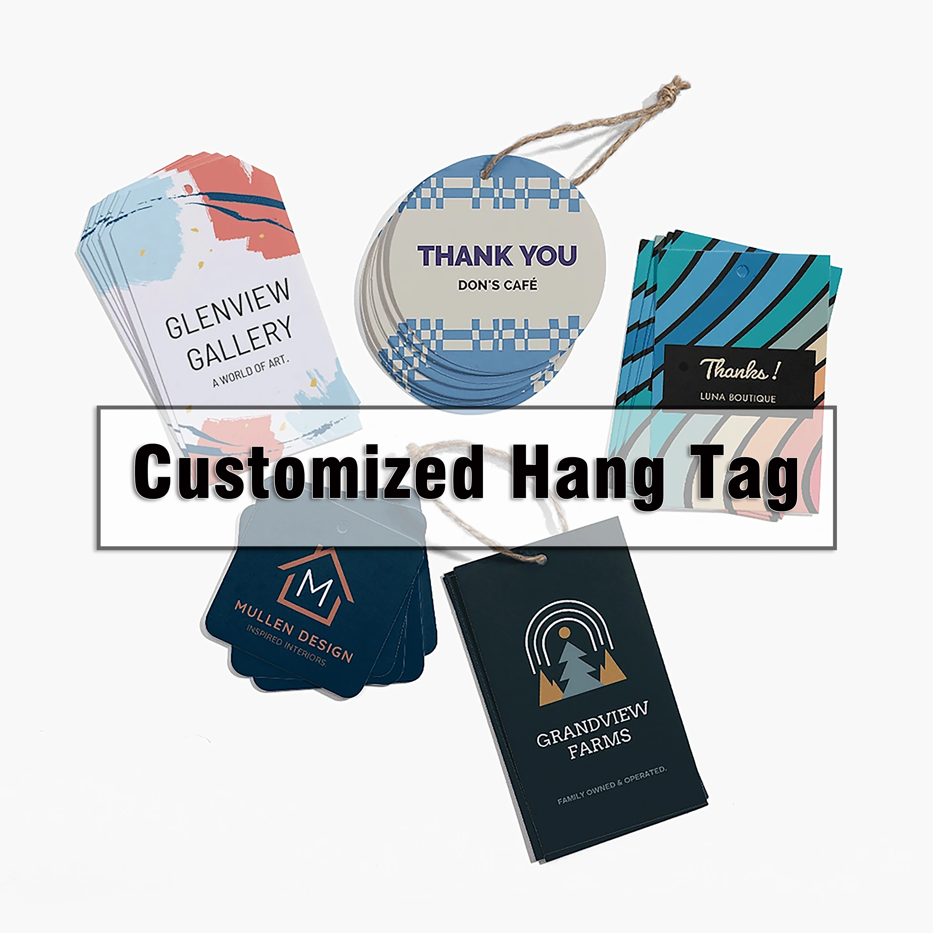 Custom Hang Tags For Clothes Personalised Gift Tags Christmas Wedding Business Handmake Paper Labels Logo Brand Design Craft Supplies