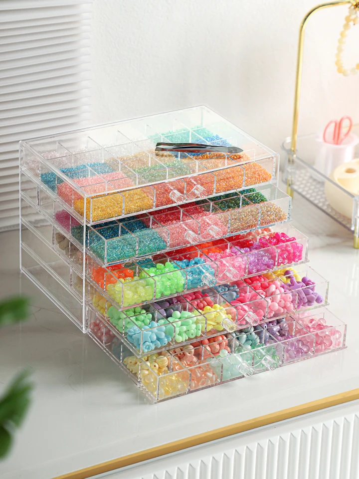 5pcs Round Plastic Boxes of 8 Compartments for Beads,plastic Containers,  Parts Storage Box,jewelry/sewing Tool Boxes 105mm 