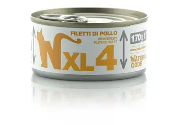 Natural Code Gatto 170gr XL4 Filetti di Pollo