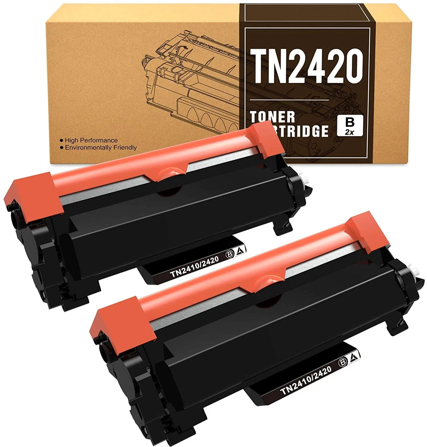 BROTHER TN2420/TN2410 V2 Preto Toner Compatível TN-2420/T