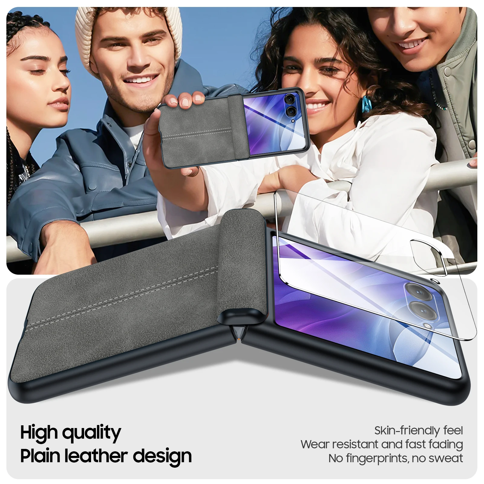 Premium Hinge Protection Case with Full Coverage and Anti-Fall Design in Business Style