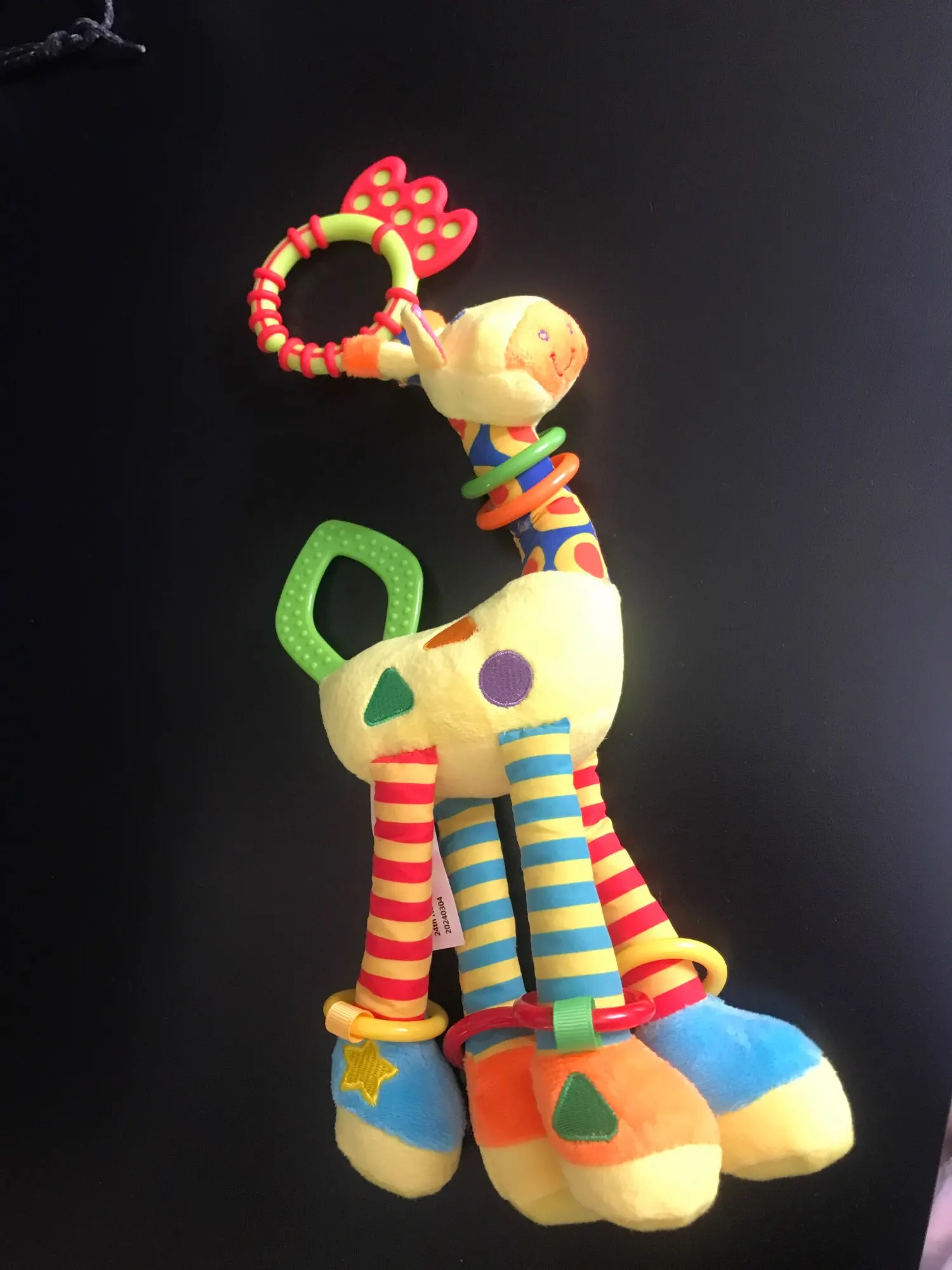 Soft Giraffe Animal Handbills Rattles Plush Infant Toddler Car Bed Hanging Toy photo review