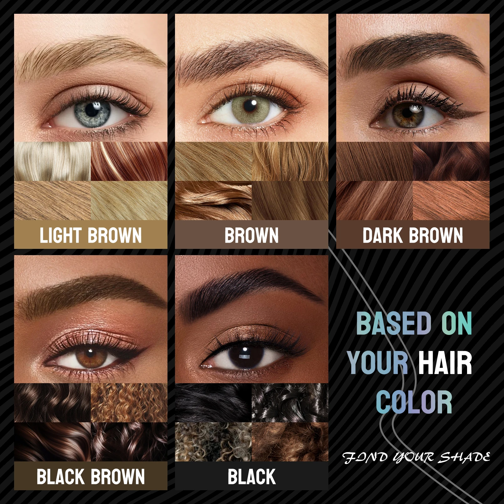 Dual-Ended Forked Tip Eyebrow Pencil with Brush, 2-in-1 Waterproof and Smudge-Proof, Precise Definition for Natural Looking Brow 2