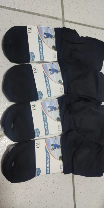 Meias Masculinas de Algodão Preto, Meias Casuais Brancas, Meias Empresariais de Primavera e Verão, Algodão Reciclado, 12 Pares photo review