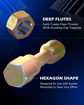 OMT 48pc Thread Chaser Set Metric and SAE Thread Repair Restorer Kit UNC UNF w Case Rethreading Kit 5