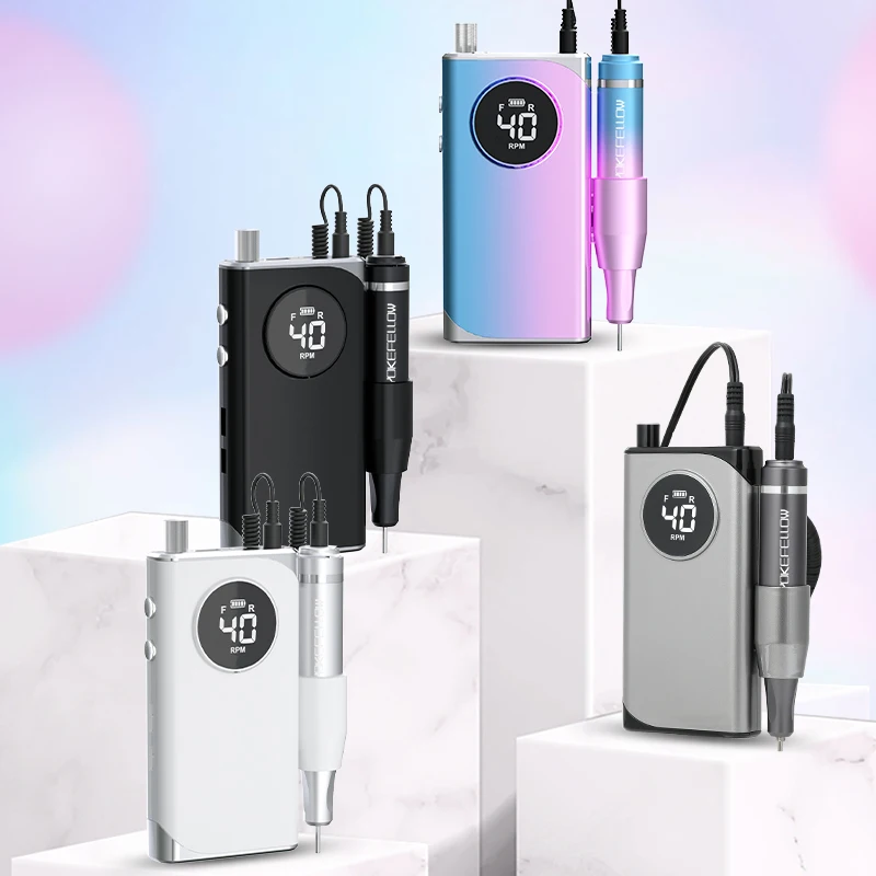 40000RPM Nail Drill Machine High Torque Nail Sander Rechargeable Nail Equipment Professional Nail Art Salon Manicure Machine 6
