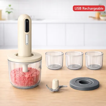 Wireless Electric Meat Grinder Stainless Steel Food Processor Chopper Multifunctional Blender for Garlic Vegetable Baby Food 1