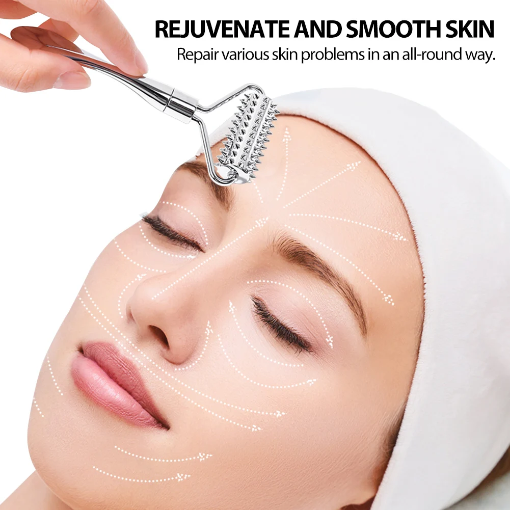 Face Roller Massage Zinc Alloy Facial Neck Spatula Roller Massager to Improve Fine Line Anti Wrinkle Acne Shrink Pores Skin Care 2