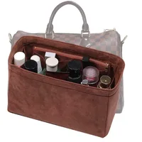 Organizer Insert Speedy 25 30 35 40,Suede Velvet Makeup Linner Purse Zipper,Inner Shaper Luxury Handbags Storange (Handmade) 1