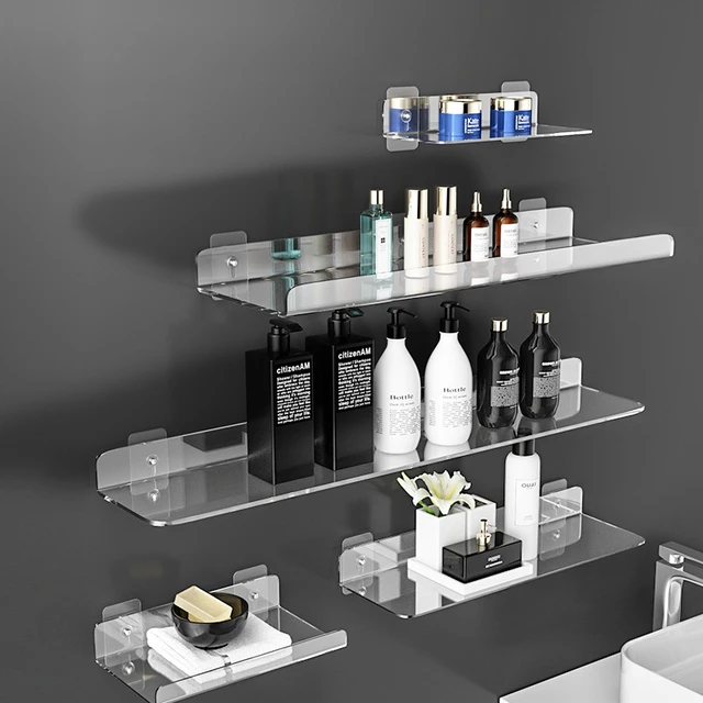 Acrylic Shelves Bathroom Clear Shelf - Acrylic Floating Shelves