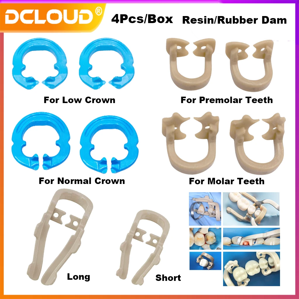 Dental Rubber Dam Clamps Resin Matrix Ring Clips Matrix Fixed Clamp Long Short Autoclavable For Dental Lab Dentist Product