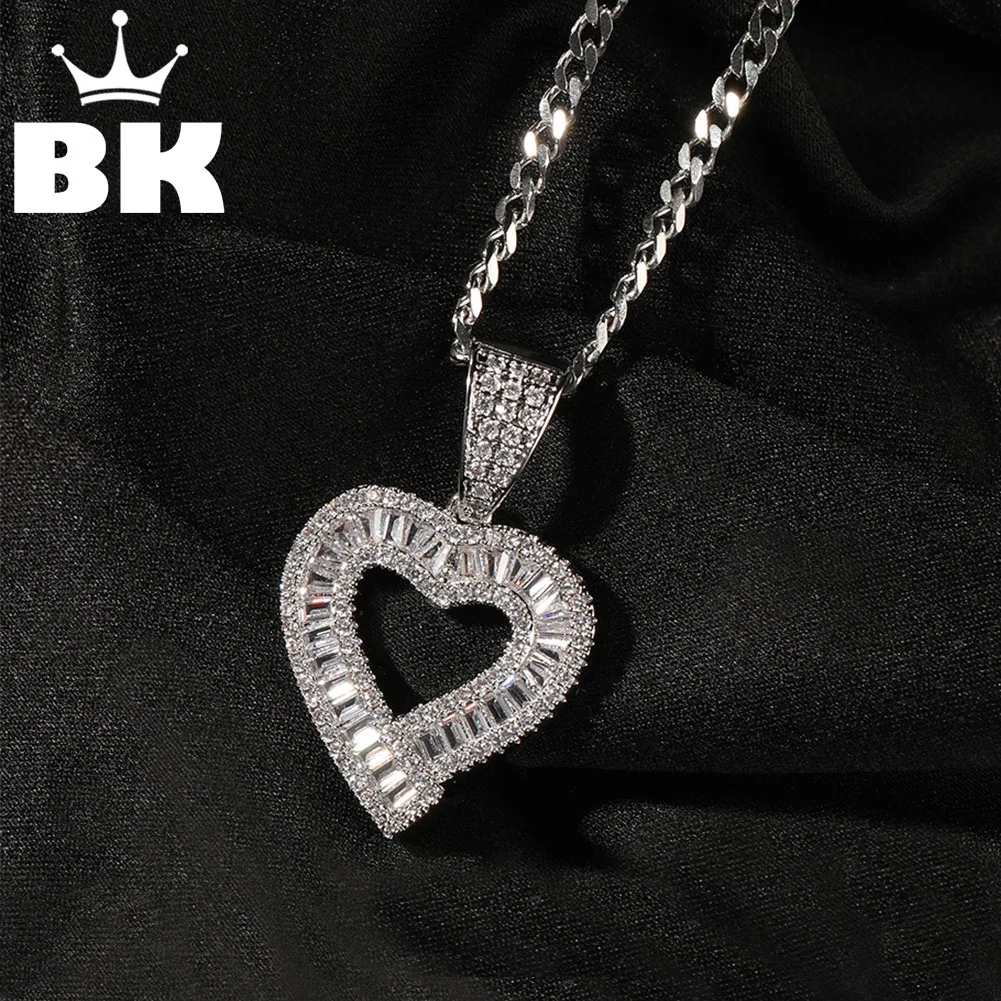 

Женское Ожерелье с кулоном в виде сердца THE BLING KING, с каменным фианитом