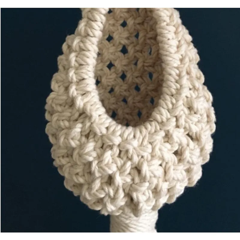 2Sizes Nordic INS Hanging Basket Pineapple Shape Handmade Boho Landscaping Cotton Macrame Flower Planter Living Room Balcony Dec hanging flower planter