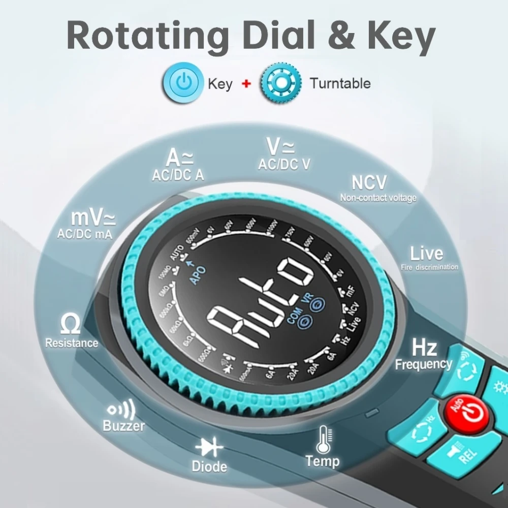 WINAPEXSmartRotaryDialMultimeter6000CountsTrueRMSHigh