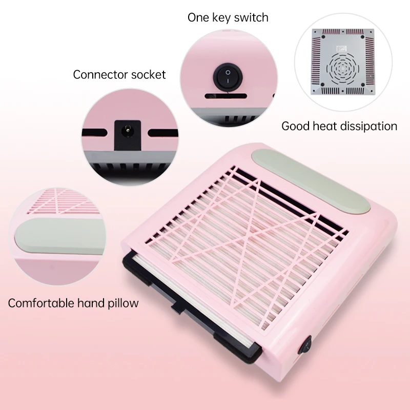 Big Power Vacuum Nail Dust Collector For Manicure Nails Collector With Fitter Nail Dust Fan Vacuum Cleaner For Nails nail dust collector