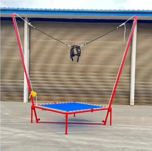 Cheap carnival rides kids bungee jumping bed portable trampoline amusement rides for kids single-person
