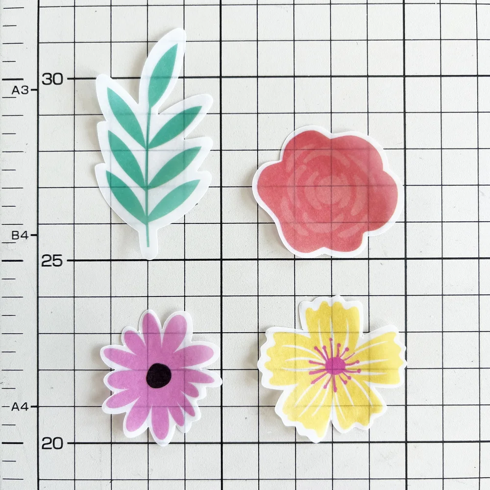Creative Path 38-teiliges Vellum-Scrapbooking-Papier-Stanzset „Sweetie Flower Leaves“ für Journaling, Ephemera und Kartenherstellung – Detail 2