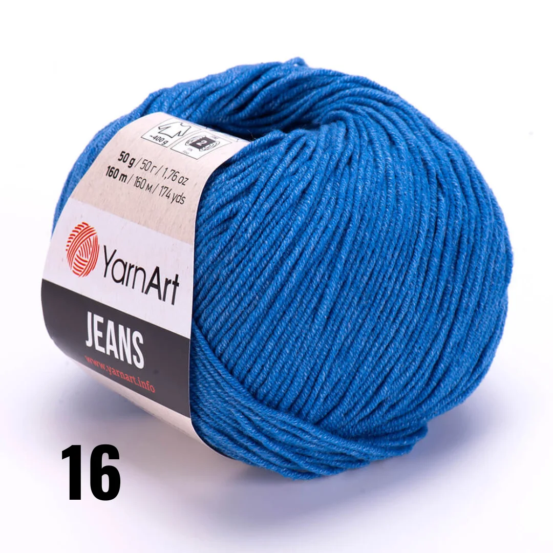 55% Cotton 45% Acrylic Yarnart Jeans Sport Yarn 1 Skein/Ball 50 Gr 174 yds (46)