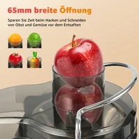 Machine à jus, extracteur de jus centrifuge pour fruits et légumes entiers, extracteur de jus à large ouverture de 3 pouces avec 3 vitesses 4