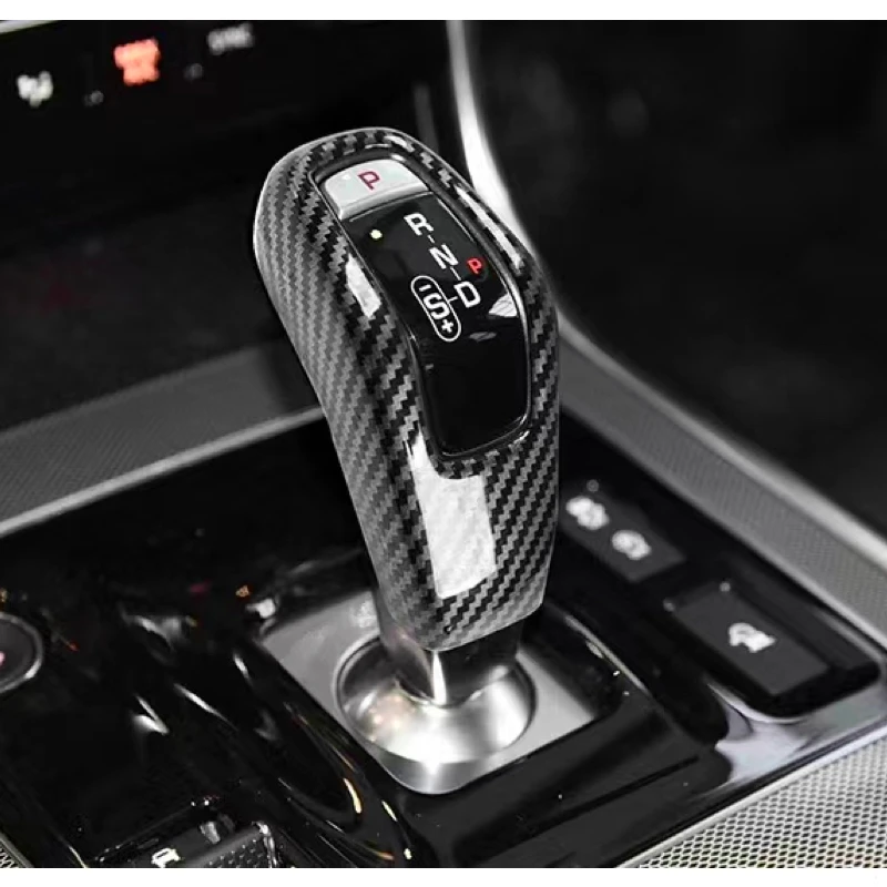 

Carbon Fiber Printed Gear Control Knob Lever Housing For Jaguar XE 2021 Interior Car Styling