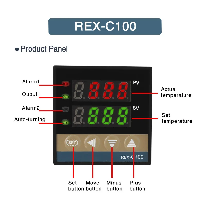 REX-C100 PID teplota regulátor 220v 400 stupňů digitální termostat výroba 40A SSR K typ termoelektrický