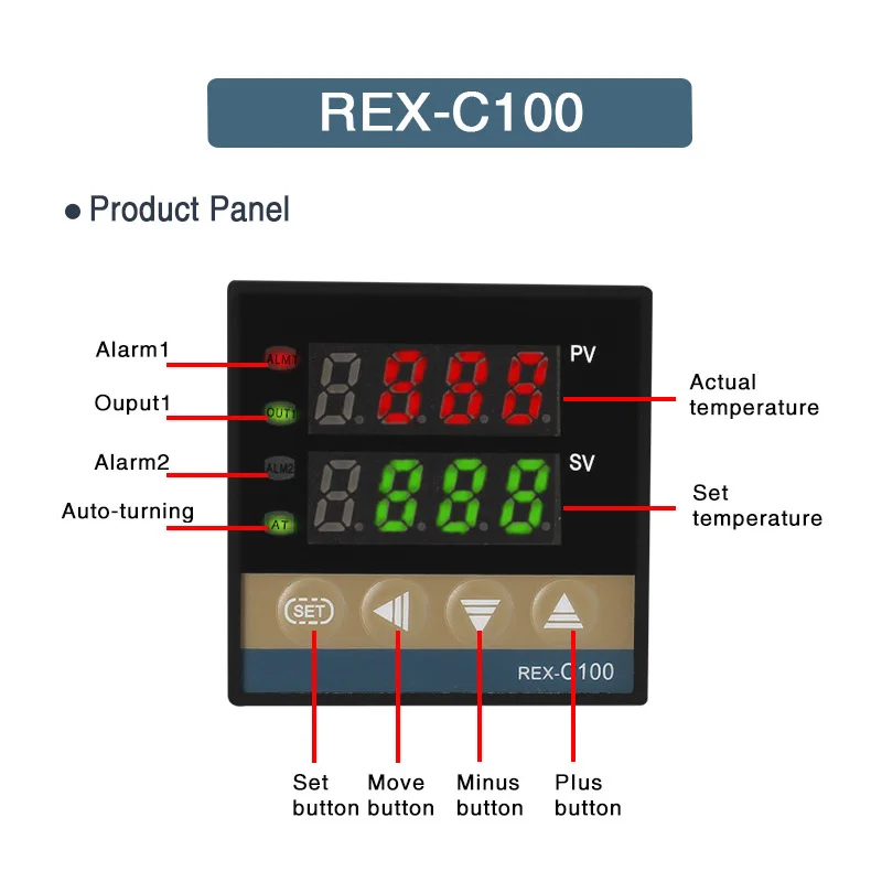 รูปสินค้า ตัวควบคุมอุณหภูมิ PID 400°C ควบคุมแม่นยำ ขาออก SSR 40A